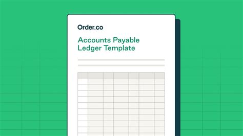 Accounts Payable Ledger Template For Excel And Google Sheets Order Co