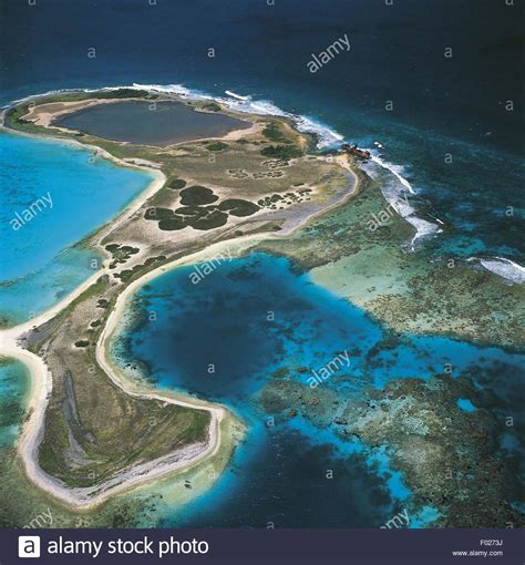 Venezuela, Los Roques archipelago National Park, aerial view Stock ...