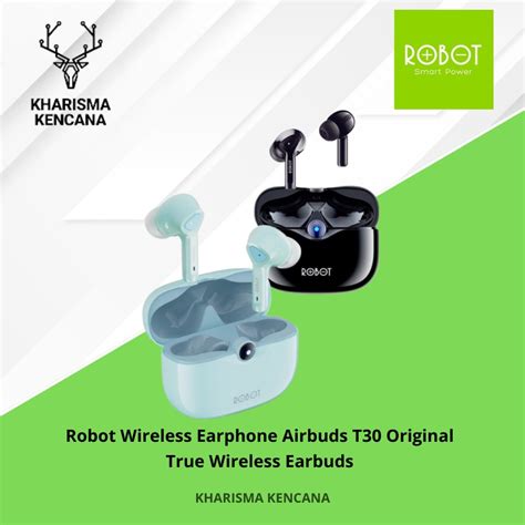 Jual Robot Wireless Earphone Airbuds T30 Original True Wireless Earbuds