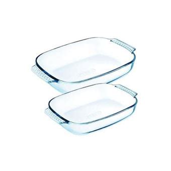 Plats à four pyrex classic rectangulaires x2 capacité 2 6l et 3 6l