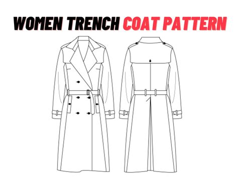 36 Vintage Trench Coat Sewing Pattern LarasLehanne