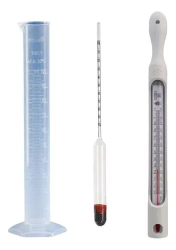 Kit Cervejeiro Densímetro proveta termômetro 250ml Parcelamento sem