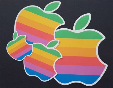 Original Apple Logo Sticker Etsy Apple Logo Sticker Original Apple