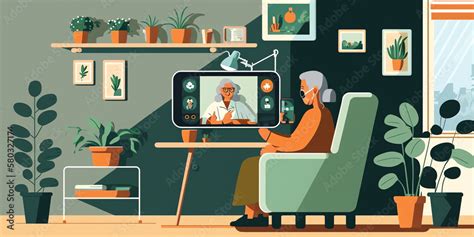 Convenience Of Telehealth With Image Of Patient Interacting With Doctor