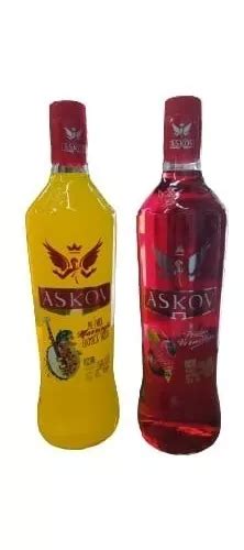 Kit C 2 Vodkas Askov 900ml Maracujá E Frutas Vermelhas MercadoLivre