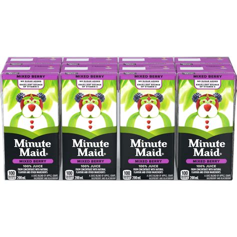 Minute Maid Mixed Berry Juice Beverage 8 Pack Farm Bound