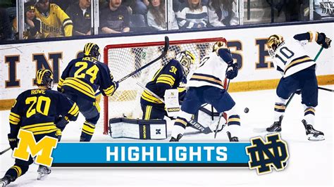 Michigan At Notre Dame Highlights Big Ten Hockey Dec 2 2023