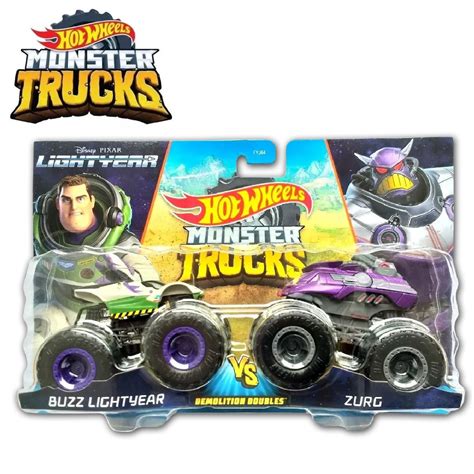 Carrinho Duplo Hot Wheels Monster Truck Buzz Lightyear Vs Zurg De Cora O Shop