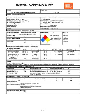 Fillable Online Material Safety Data Sheet Identity Trade Name Coated