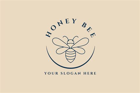 Honey Bee Line Art Logo Icon And Symbol Graphic By Ray N Rac · Creative Fabrica