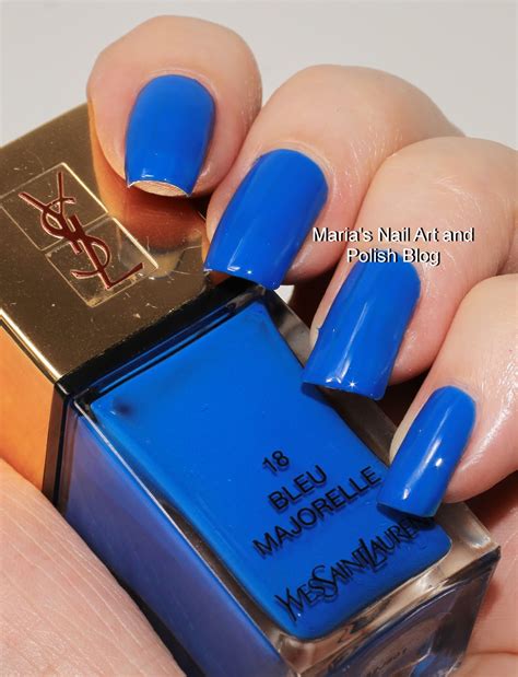 Marias Nail Art And Polish Blog Yves Saint Laurent Bleu Majorelle