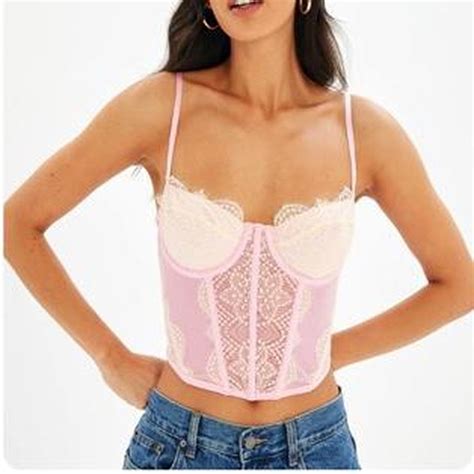 Glassons Contrast Lace Bustier Corset Top In Depop