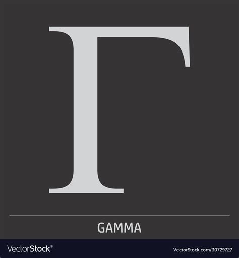 Gamma Greek Letter Icon Royalty Free Vector Image