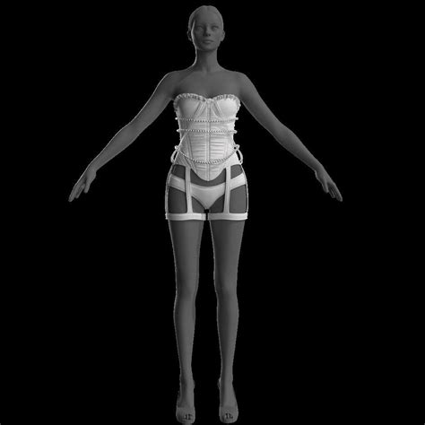 Bride Corset 16 Marvelousdesigner Clo3d Zprj Fbx Obj Mtl 3d Model Cgtrader