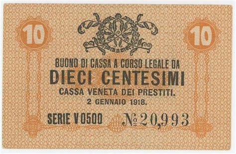 10 Centesimi Cassa Veneta Dei Prestiti Italy Numista