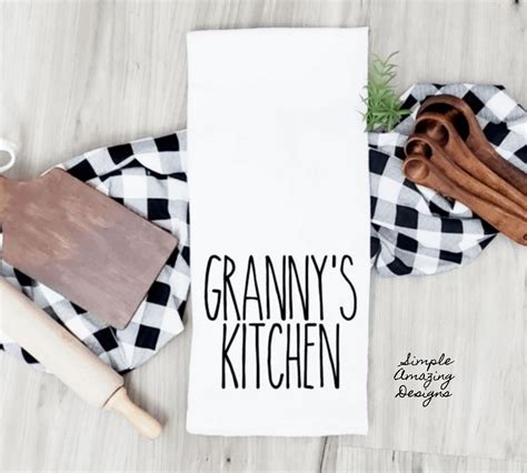 Farmhouse Custom Kitchen Towels Custom Kitchen Tea Towel Etsy