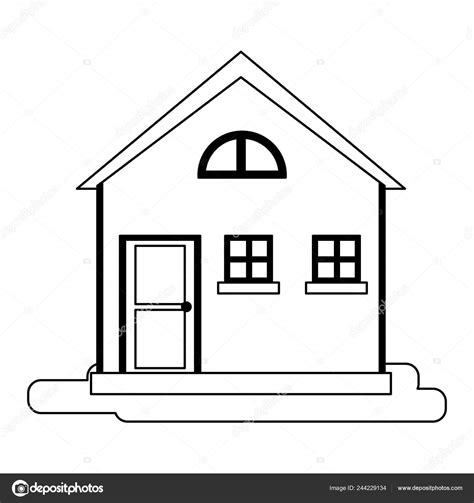 Casas Clipart En Blanco Y Negro