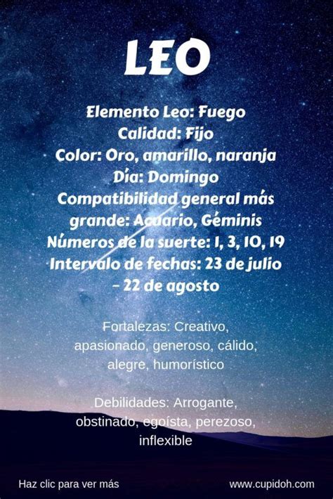 Rasgos Signo Del Zodiaco Leo C Mo Es Cupidoh