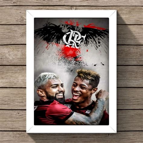 Quadro Decorativo Flamengo Campeão Libertadores c vidro A4