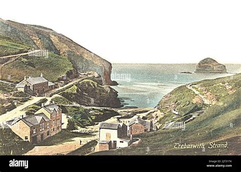 Trebarwith Strand c1920 Stock Photo - Alamy