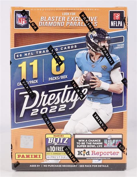 2022 Panini Prestige Football 6 Pack Blaster Box Diamond Parallels