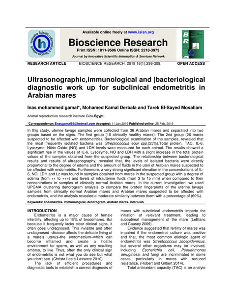 PDF Ultrasonographic Immunological And Bacteriological Diagnostic