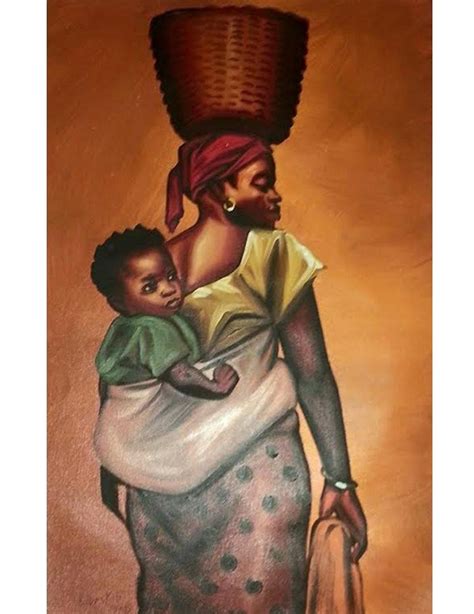 African Mother And Child Art