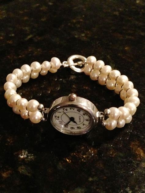 Bracelet Made Of Fresh Water Pearl Watch Crafted By My Daughter