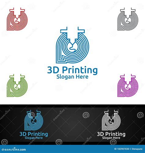 Fast 3D Printing Company Logo Design For Media Retail Advertising