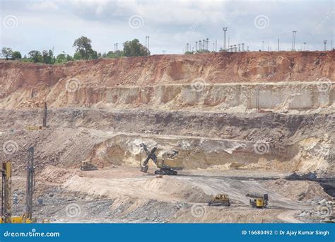 A Mining Shovel Excavator In A Opencast Coal Mine Stock Photo Image