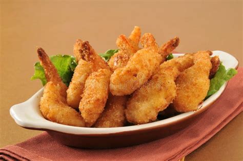 Deep Fried Butterfly Shrimp Stock Image Image Of Breaded Horizontal