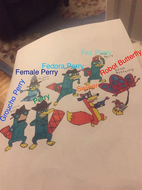 Perry Perrys Siblings And Swiper Vs Robot Butterfly Phineas And Ferb Amino