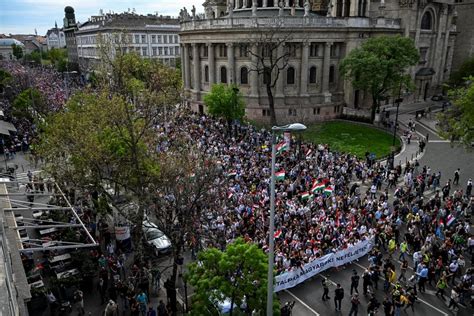 Tens Of Thousands Protest Against Orbáns Mafia Regime In Budapest