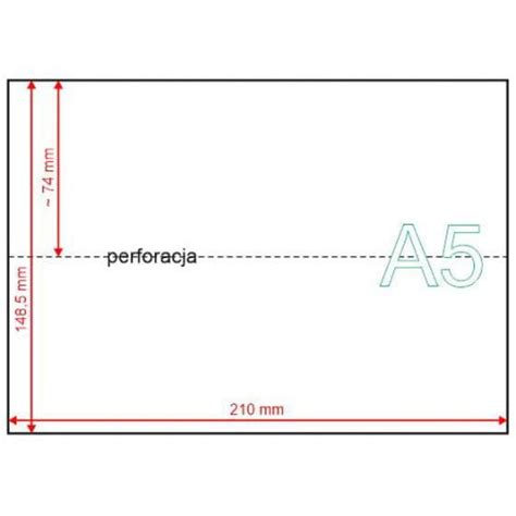 Papier Perforowany A5 Do 1 2 A5 80g 1000ark Papier Perforowany Rodar