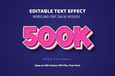 500k Conception D effets De Texte 3d Fichier Eps Vectoriel Entièrement