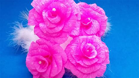 DIY ROSA RÁPIDA DE PAPEL CREPOM LINDA E FÁCIL PARA DECORAÇÃO EM GERAL