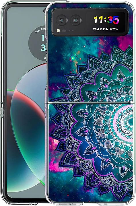 Amazon Bcov Case For Motorola Razr 2023 Mandala Flower Space Anti