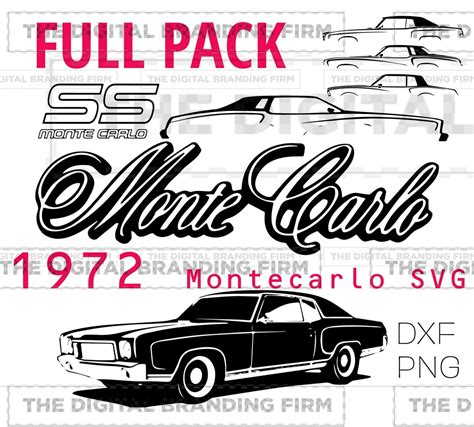 Monte Carlo Svg Dxf And Png File Ready To Cut On A Cameo Etsy