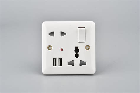 Sx Bakelite 13a Multi 1 Gang Switched Socket 2 Pin Socket With Neon 2usb China Switch And