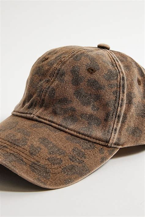 Uo Leopard Print Cap Urban Outfitters Uk