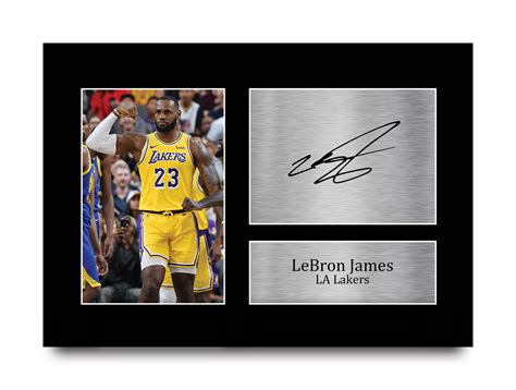 Lebron James Signed Pre Printed Autograph Photo Gift Display For ...