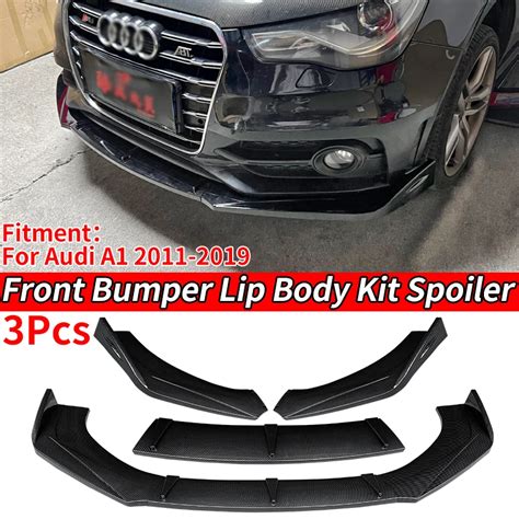 3 Pieces Car Accessories Front Bumper Splitter Lip Diffuser Spoiler