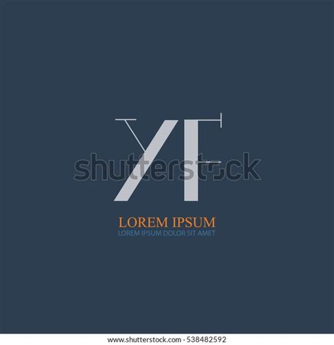 Initial Letter Yf Logo Design Company Stock Vector Royalty Free