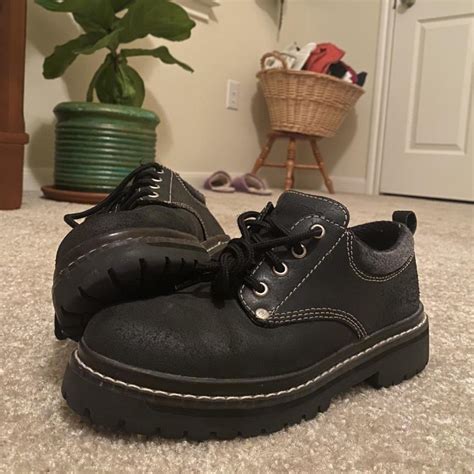 Skechers women’s black Oxford shoes Slight signs of... - Depop