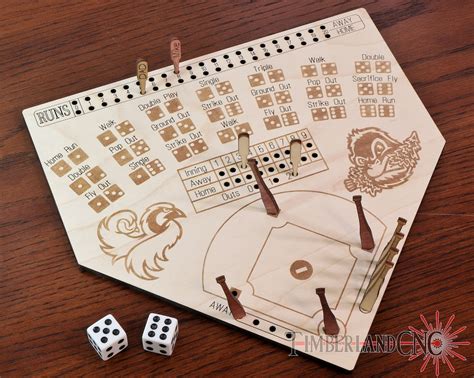 Dice Baseball Board Game Svg Laser Cutting File Etsy