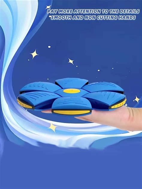 Elastic Foot Pedal Flying Saucer Ball Stress Relief Toy With Led