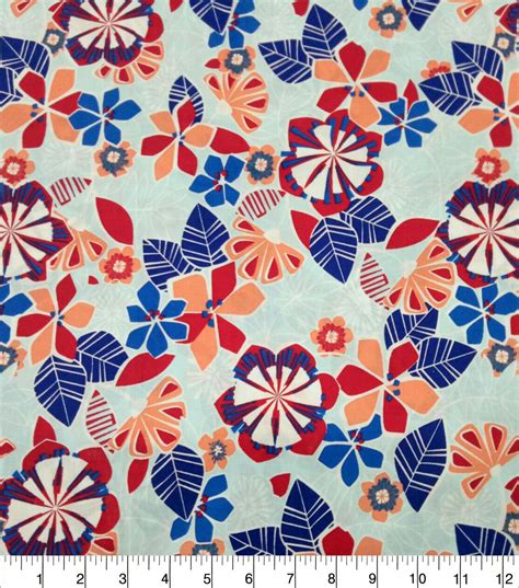 Quilter S Showcase Cotton Fabric Chunky Floral Coastal JOANN