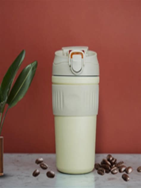 Buy YELONA White Hot Cold Stainless Steel Travel Coffee Mug With Lid Straw 480ml Cups And