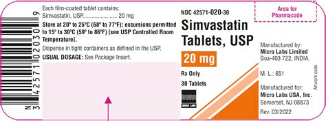 Dailymed Simvastatin Simvastatin Tablet