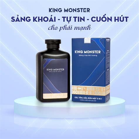 Sữa tắm gội hương nước hoa cao cấp KING MONSTER 3 in 1 350ml MixASale